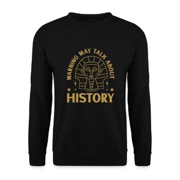 History historian History - Unisex Sweatshirt - black - Front - Alina (178cm) & Michal (187cm)