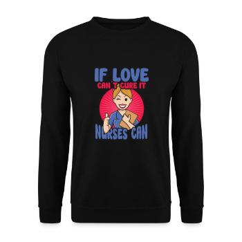 Nurse Nursing Clinic Paramedic - Unisex Sweatshirt - black - Front - Alina (178cm) & Michal (187cm)