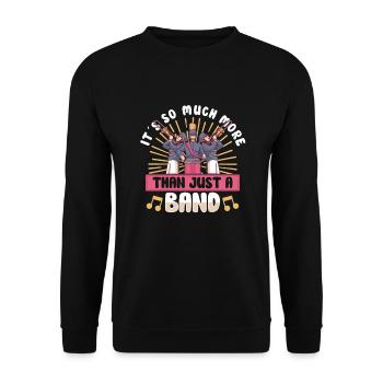 Marching Band Clarinetist School Rehearsal Music - Unisex Sweatshirt - black - Front - Alina (178cm) & Michal (187cm)
