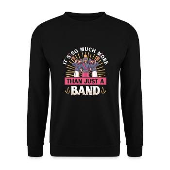 Marching Band Clarinetist School Rehearsal Music - Unisex Sweatshirt - black - Front - Alina (178cm) & Michal (187cm)