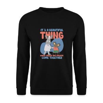 Nurse Nursing Clinic Paramedic - Unisex Sweatshirt - black - Front - Alina (178cm) & Michal (187cm)