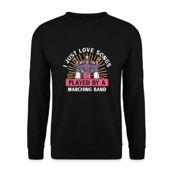 Marching Band Clarinetist School Probenmusik - Unisex Pullover - Schwarz - Vorne - Alina (178cm) & Michal (187cm)