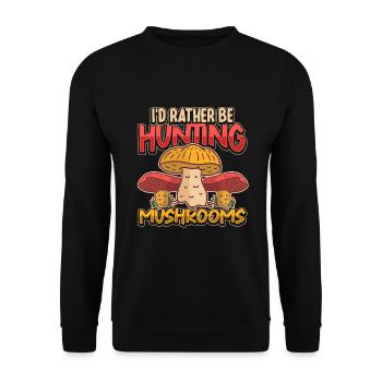 Morels Mushroom Picker Mushroom Farmer Mushroom - Unisex Sweatshirt - black - Front - Alina (178cm) & Michal (187cm)