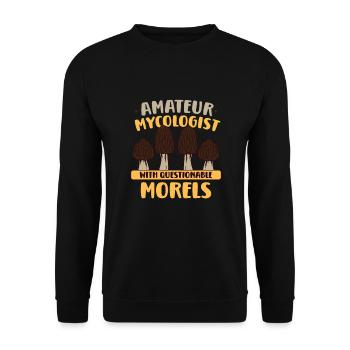 Morels Mushroom Picker Mushroom Farmer Mushroom - Sweat-shirt Unisexe - noir - Devant - Alina (178cm) & Michal (187cm)