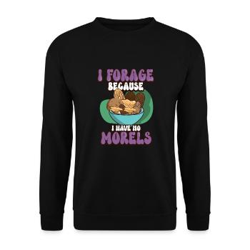 Cueilleur de champignons de Morel Champignon Champignon - Sweat-shirt Unisexe - noir - Devant - Alina (178cm) & Michal (187cm)