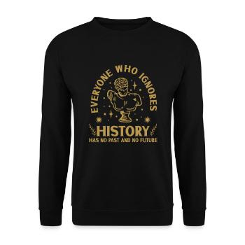 History historian History - Unisex Sweatshirt - black - Front - Alina (178cm) & Michal (187cm)