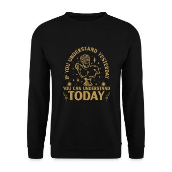 Historien de l’histoire Passionné d’histoire - Sweat-shirt Unisexe - noir - Devant - Alina (178cm) & Michal (187cm)