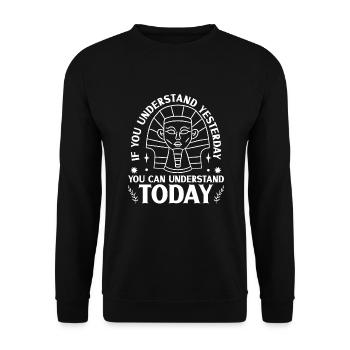 History historian History - Unisex Sweatshirt - black - Front - Alina (178cm) & Michal (187cm)