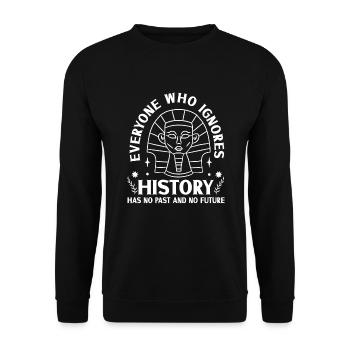 History historian History - Unisex Sweatshirt - black - Front - Alina (178cm) & Michal (187cm)
