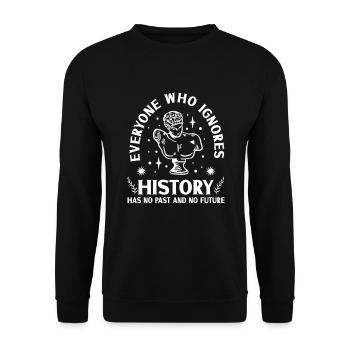 History historian History - Unisex Sweatshirt - black - Front - Alina (178cm) & Michal (187cm)