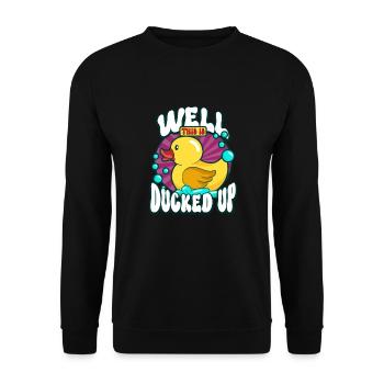 Gummiente Gummienten Entenliebhaber Badezimmer - Unisex Pullover - Schwarz - Vorne - Alina (178cm) & Michal (187cm)