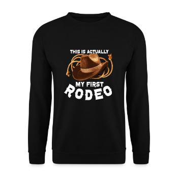 Rodeo Bull Riding Livestock Show Farmer Cattle - Unisex Sweatshirt - black - Front - Alina (178cm) & Michal (187cm)