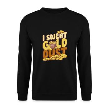 chercheur d'or extraction d'or orpaillage mine d'or - Sweat-shirt Unisexe - noir - Devant - Alina (178cm) & Michal (187cm)