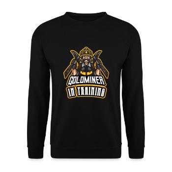 chercheur d'or extraction d'or orpaillage mine d'or - Sweat-shirt Unisexe - noir - Devant - Alina (178cm) & Michal (187cm)