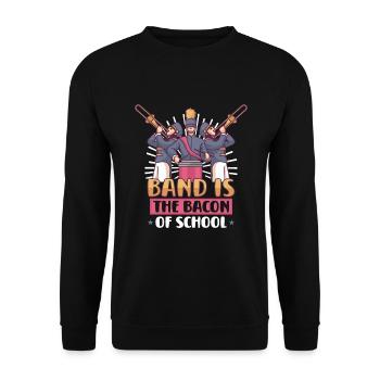 Marching Band Clarinetist School rehearsal music - Unisex Sweatshirt - black - Front - Alina (178cm) & Michal (187cm)
