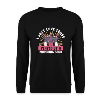 Marching Band Clarinetist School Probenmusik - Unisex Pullover - Schwarz - Vorne - Alina (178cm) & Michal (187cm)