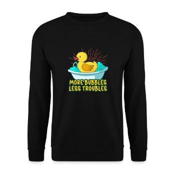 Rubber Ducks Duck Duck Lovers Bathroom - Unisex Sweatshirt - black - Front - Alina (178cm) & Michal (187cm)