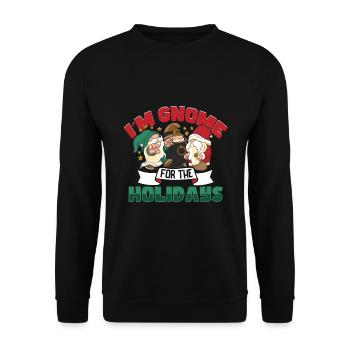 Gnomes de jardin Gnome Amant Drôle de Gnome Jardinage - Sweat-shirt Unisexe - noir - Devant - Alina (178cm) & Michal (187cm)