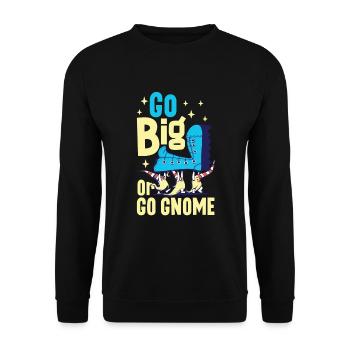 Garden Gnomes Gnome Lover Funny Gnome Gardening - Unisex Sweatshirt - black - Front - Alina (178cm) & Michal (187cm)