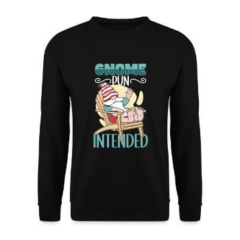 Garden Gnomes Gnome Lover Funny Gnome Gardening - Unisex Sweatshirt - black - Front - Alina (178cm) & Michal (187cm)