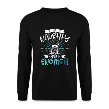 Garden Gnomes Gnome Lover Funny Gnome Gardening - Unisex Sweatshirt - black - Front - Alina (178cm) & Michal (187cm)
