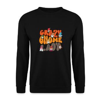 Gnomes de jardin Gnome Amant Drôle de Gnome Jardinage - Sweat-shirt Unisexe - noir - Devant - Alina (178cm) & Michal (187cm)