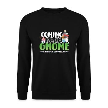 Garden Gnomes Gnome Lover Funny Gnome Gardening - Unisex Sweatshirt - black - Front - Alina (178cm) & Michal (187cm)