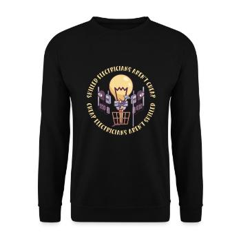 Electrician Electrical Engineer Lineman Electrical - Unisex Sweatshirt - black - Front - Alina (178cm) & Michal (187cm)