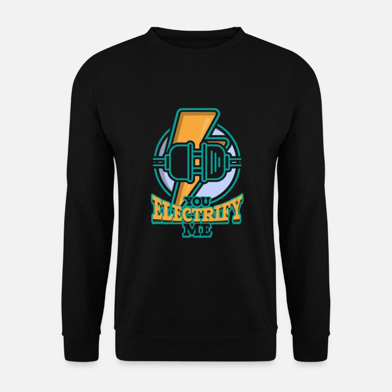 Electrician Electrical Engineer Lineman Electrical - Unisex Sweatshirt - black