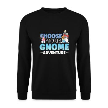Gnomes de jardin Gnome Amant Drôle de Gnome Jardinage - Sweat-shirt Unisexe - noir - Devant - Alina (178cm) & Michal (187cm)
