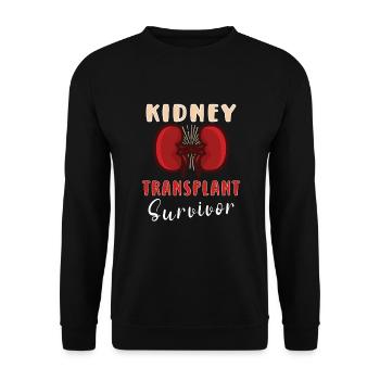 Kidney Transplant Kidney Donor Kidney Disease - Unisex Sweatshirt - black - Front - Alina (178cm) & Michal (187cm)