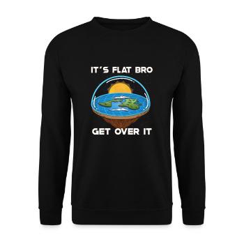 Flat Earth Theory Flat Earth Army Earth - Unisex Pullover - Schwarz - Vorne - Alina (178cm) & Michal (187cm)