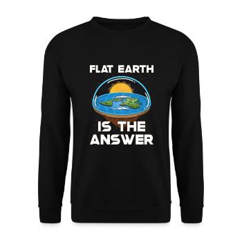Flat Earth Theory Flat Earth Army Earth - Unisex Sweatshirt - black - Front - Alina (178cm) & Michal (187cm)