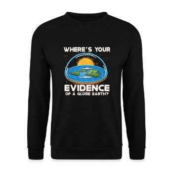 Flat Earth Theory Flat Earth Army Earth - Unisex Pullover - Schwarz - Vorne - Alina (178cm) & Michal (187cm)