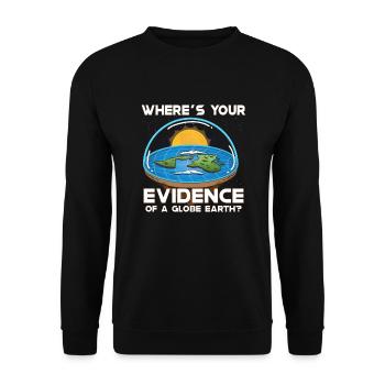 Flat Earth Theory Flat Earth Army Earth - Unisex Sweatshirt - black - Front - Alina (178cm) & Michal (187cm)