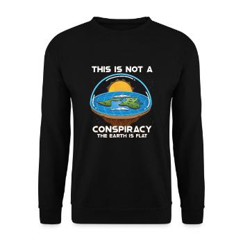 Flat Earth Theory Flat Earth Army Earth - Unisex Sweatshirt - black - Front - Alina (178cm) & Michal (187cm)