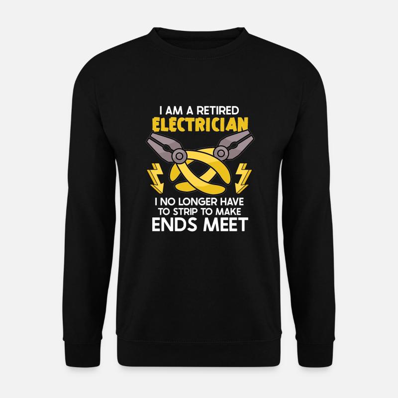 Electrician Electrical Engineer Lineman Electrical - Unisex Sweatshirt - black