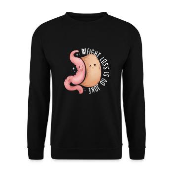 Schlauchmagen Schlauchmagenchirurgie Gastrektomie - Unisex Pullover - Schwarz - Vorne - Alina (178cm) & Michal (187cm)
