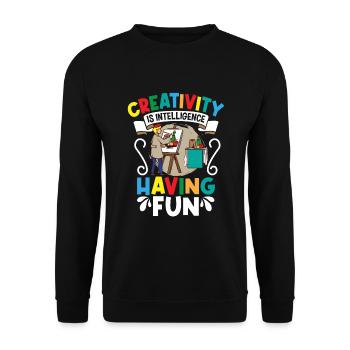 Artiste Peinture Peintre Art Couleur Art Professeur - Sweat-shirt Unisexe - noir - Devant - Alina (178cm) & Michal (187cm)