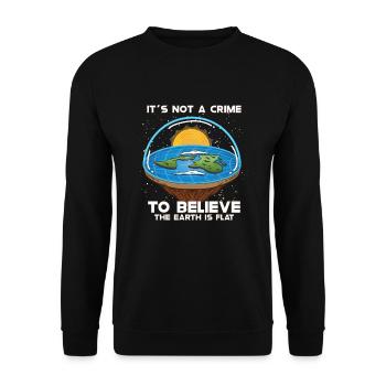 Flat Earth Theory Flat Earth Army Earth - Unisex Sweatshirt - black - Front - Alina (178cm) & Michal (187cm)
