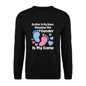 Gender Reveal Pregnancy Baby Party - Unisex Sweatshirt - black - Front - Alina (178cm) & Michal (187cm)