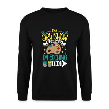 Artiste Peinture Peintre Art Couleur Art Professeur - Sweat-shirt Unisexe - noir - Devant - Alina (178cm) & Michal (187cm)