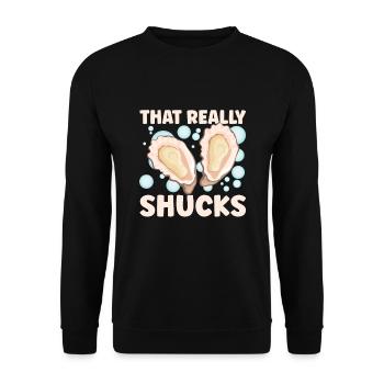 Oyster Lovers Drôle d’huître Oyster Shucker - Sweat-shirt Unisexe - noir - Devant - Alina (178cm) & Michal (187cm)