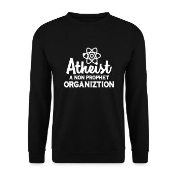 Atheist Atheismus Anti-religion Securalism God - Unisex Pullover - Schwarz - Vorne - Alina (178cm) & Michal (187cm)