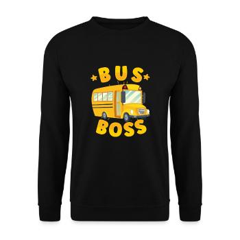 Schulbusfahrer Sei Nett Zum Schulbusfahrer - Unisex Pullover - Schwarz - Vorne - Alina (178cm) & Michal (187cm)