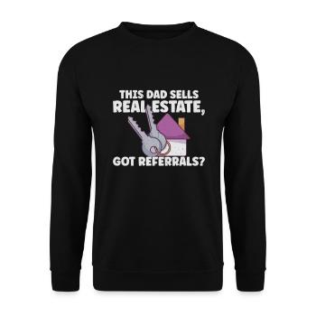 Real Estate Agent Realtor Home Closing Investor - Unisex Sweatshirt - black - Front - Alina (178cm) & Michal (187cm)