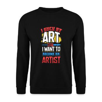 Artiste Peinture Peintre Art Couleur Art Professeur - Sweat-shirt Unisexe - noir - Devant - Alina (178cm) & Michal (187cm)