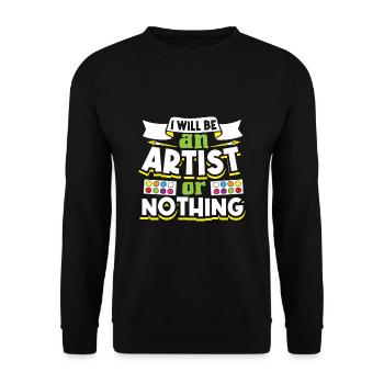 Künstler Malerei Maler Kunstfarbe Kunstlehrer - Unisex Pullover - Schwarz - Vorne - Alina (178cm) & Michal (187cm)