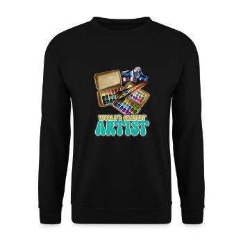 Künstler Malerei Maler Kunstfarbe Kunstlehrer - Unisex Pullover - Schwarz - Vorne - Alina (178cm) & Michal (187cm)