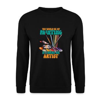Artiste Peinture Peintre Art Couleur Art Professeur - Sweat-shirt Unisexe - noir - Devant - Alina (178cm) & Michal (187cm)